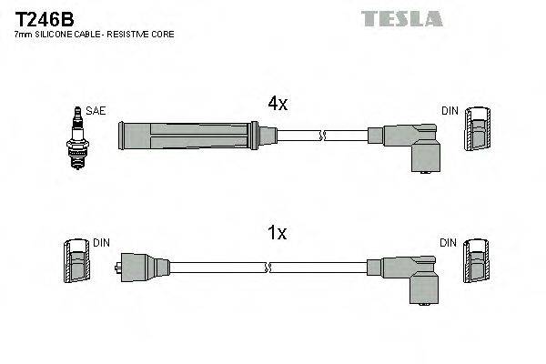 TESLA T246B Комплект дротів запалювання