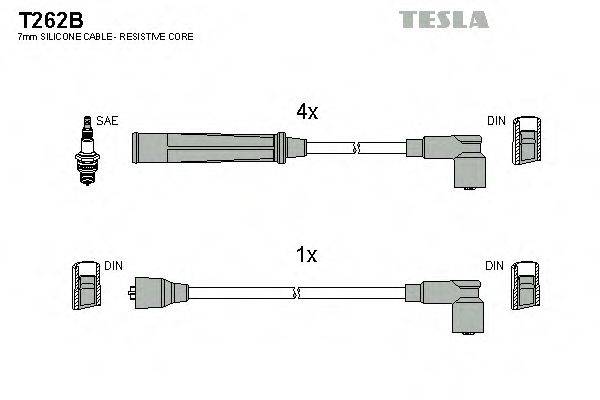 TESLA T262B Комплект дротів запалювання