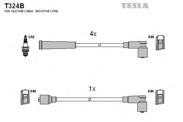 TESLA T324B Комплект дротів запалювання