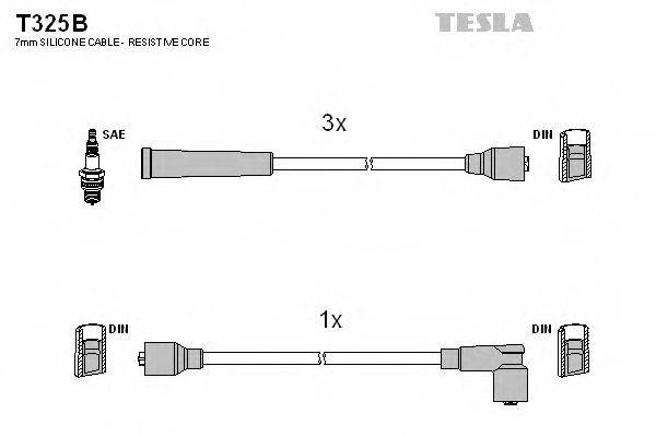 TESLA T325B Комплект дротів запалювання