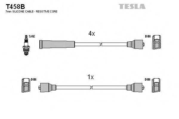 TESLA T458B Комплект дротів запалювання