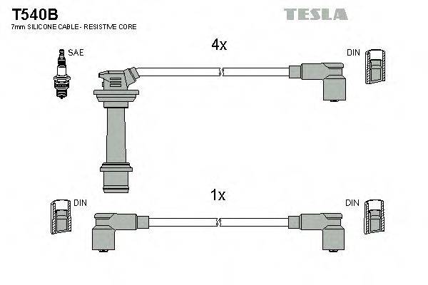 TESLA T540B Комплект дротів запалювання