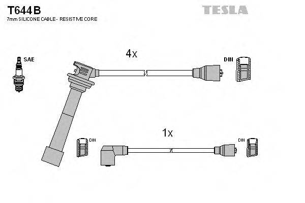 TESLA T644B Комплект дротів запалювання