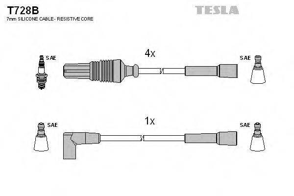 TESLA T728B Комплект дротів запалювання