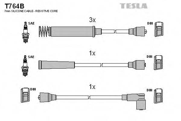 TESLA T764B Комплект дротів запалювання