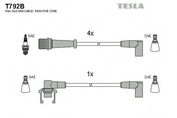 TESLA T792B Комплект дротів запалювання