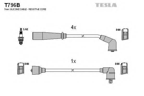 TESLA T796B Комплект дротів запалювання