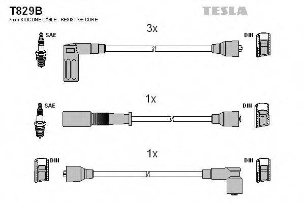 TESLA T829B Комплект дротів запалювання