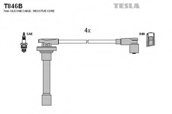 TESLA T846B Комплект дротів запалювання