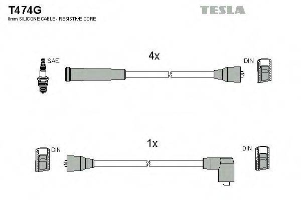 TESLA T474G Комплект дротів запалювання