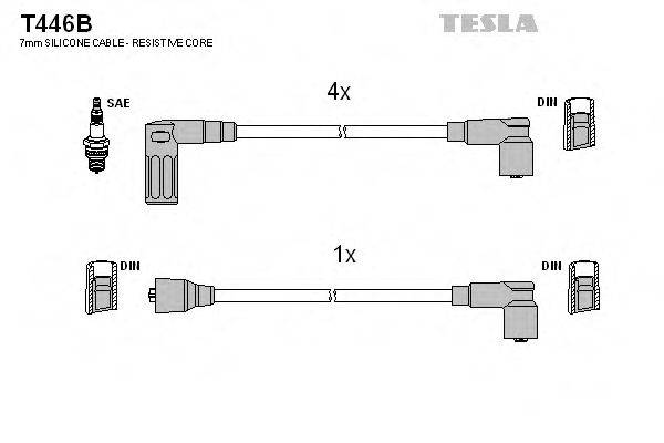 TESLA T446B Комплект дротів запалювання