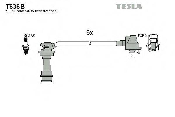 TESLA T636B Комплект дротів запалювання