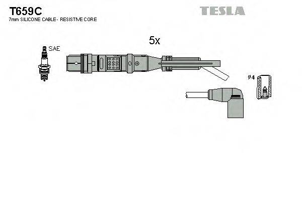 TESLA T659C Комплект дротів запалювання