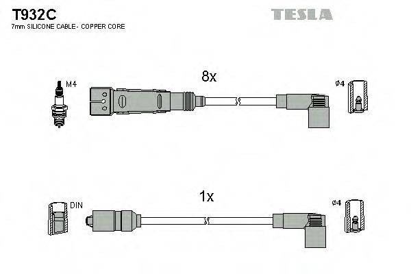 TESLA T932C Комплект дротів запалювання