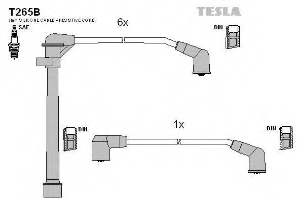 TESLA T265B Комплект дротів запалювання