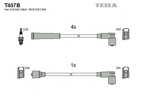 TESLA T407B Комплект дротів запалювання