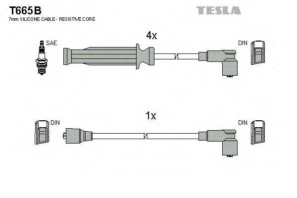 TESLA T665B Комплект дротів запалювання