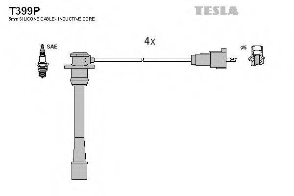 TESLA T399P Комплект дротів запалювання