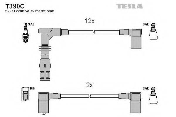 TESLA T390C Комплект дротів запалювання