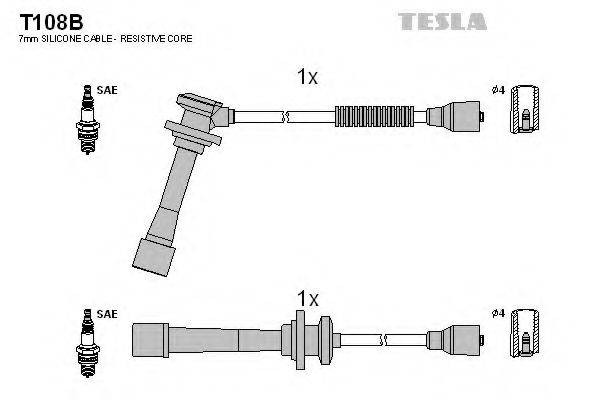 TESLA T108B Комплект дротів запалювання