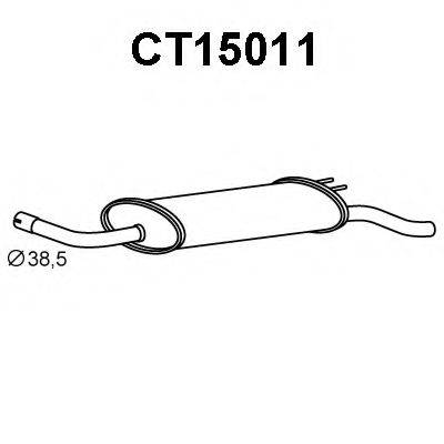 VENEPORTE CT15011 Глушник вихлопних газів кінцевий