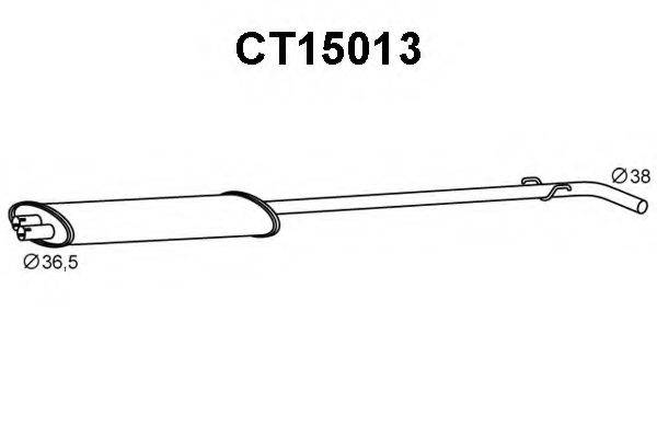 VENEPORTE CT15013 Середній глушник вихлопних газів