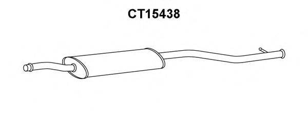 VENEPORTE CT15438 Середній глушник вихлопних газів