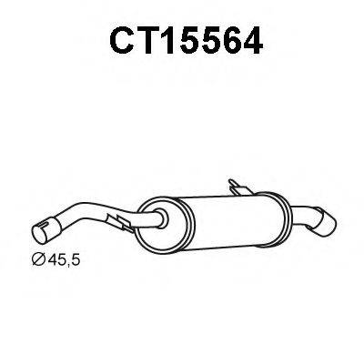 VENEPORTE CT15564 Глушник вихлопних газів кінцевий