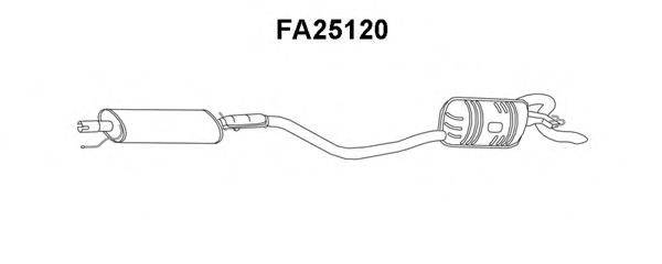 VENEPORTE FA25120 Глушник вихлопних газів кінцевий