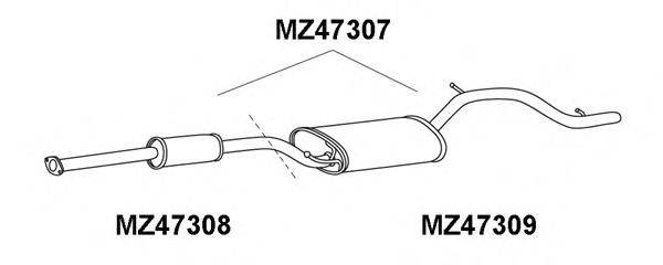 VENEPORTE MZ47308 Передглушувач вихлопних газів