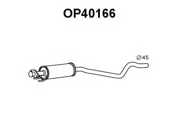 VENEPORTE OP40166 Середній глушник вихлопних газів