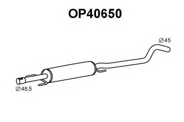 VENEPORTE OP40650 Середній глушник вихлопних газів