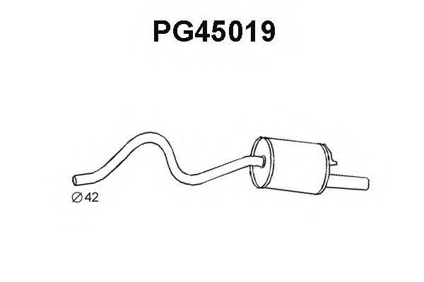 VENEPORTE PG45019 Глушник вихлопних газів кінцевий