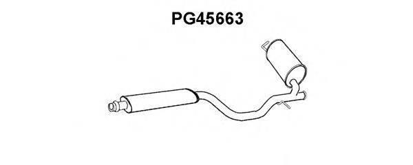 VENEPORTE PG45663 Середній глушник вихлопних газів