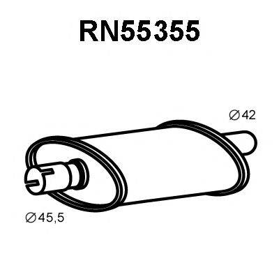 VENEPORTE RN55355 Середній глушник вихлопних газів