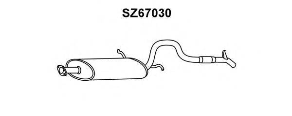 VENEPORTE SZ67030 Глушник вихлопних газів кінцевий