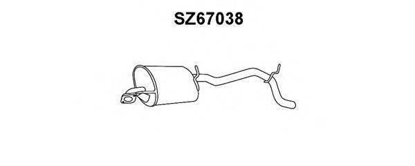 VENEPORTE SZ67038 Глушник вихлопних газів кінцевий