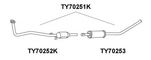 VENEPORTE TY70253 Передглушувач вихлопних газів