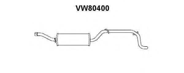 VENEPORTE VW80400 Глушник вихлопних газів кінцевий