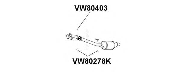 VENEPORTE VW80403 Ремонтна трубка, каталізатор