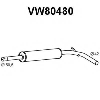 VENEPORTE VW80480 Середній глушник вихлопних газів