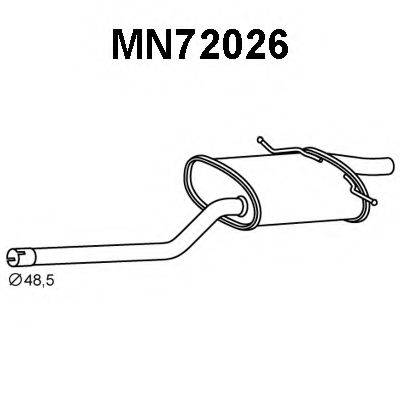 VENEPORTE MN72026 Глушник вихлопних газів кінцевий