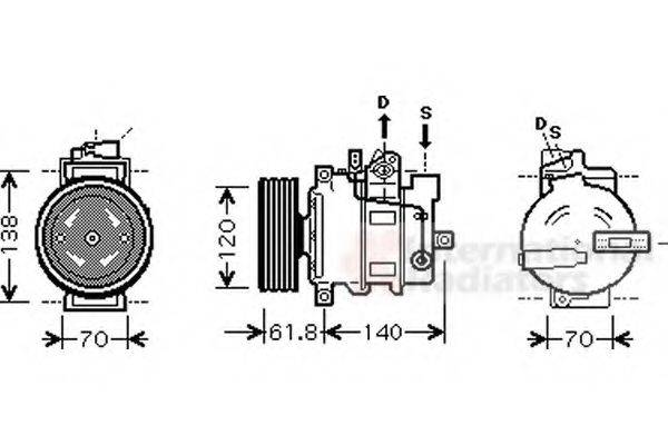 VAN WEZEL 0300K263 Компресор, кондиціонер