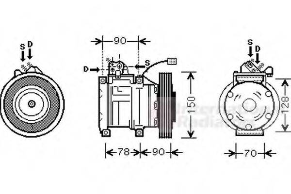 VAN WEZEL 2500K181 Компресор, кондиціонер