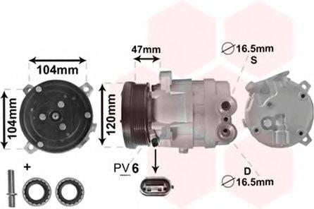 VAN WEZEL 0800K054 Компресор, кондиціонер