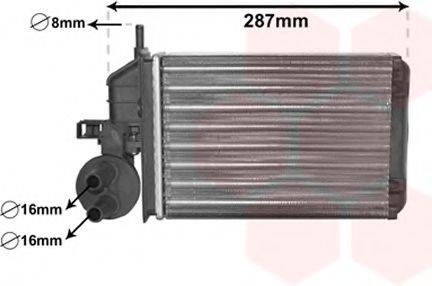 VAN WEZEL 17006259 Теплообмінник, опалення салону