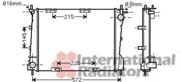 VAN WEZEL 43002372 Радіатор, охолодження двигуна