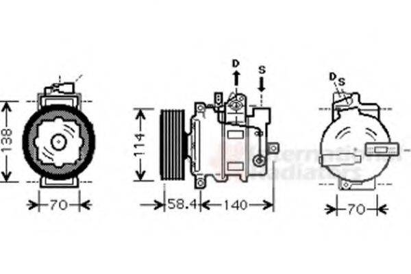 VAN WEZEL 0300K273 Компресор, кондиціонер