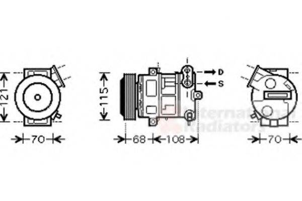 VAN WEZEL 1700K332 Компресор, кондиціонер