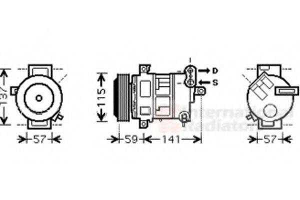 VAN WEZEL 1700K333 Компресор, кондиціонер